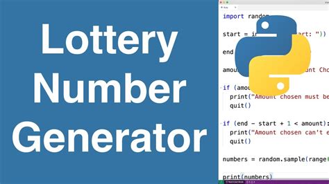 python lottery number generator.